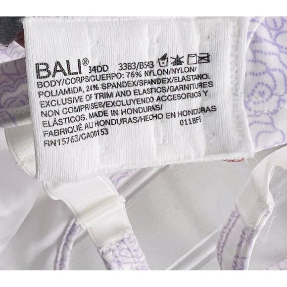 BALI DF3383 Bra size 34DD Lilac Rose Underwire NWT - Picture 4 of 4